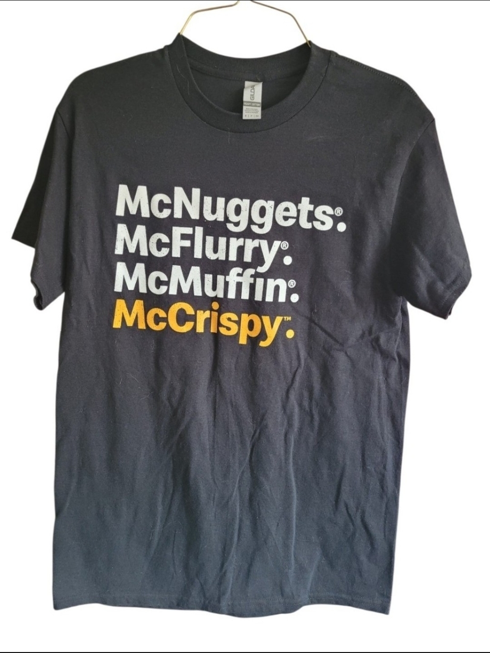 McDonald's Black 'McCrispy' Graphic Tee Size Large